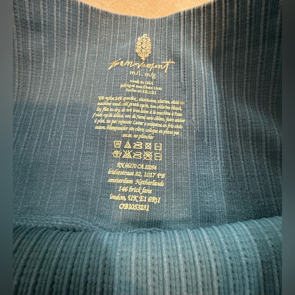 Free People Movement Good Karma Blue Leggings Size M/L NWOT - Picture 6 of 11
